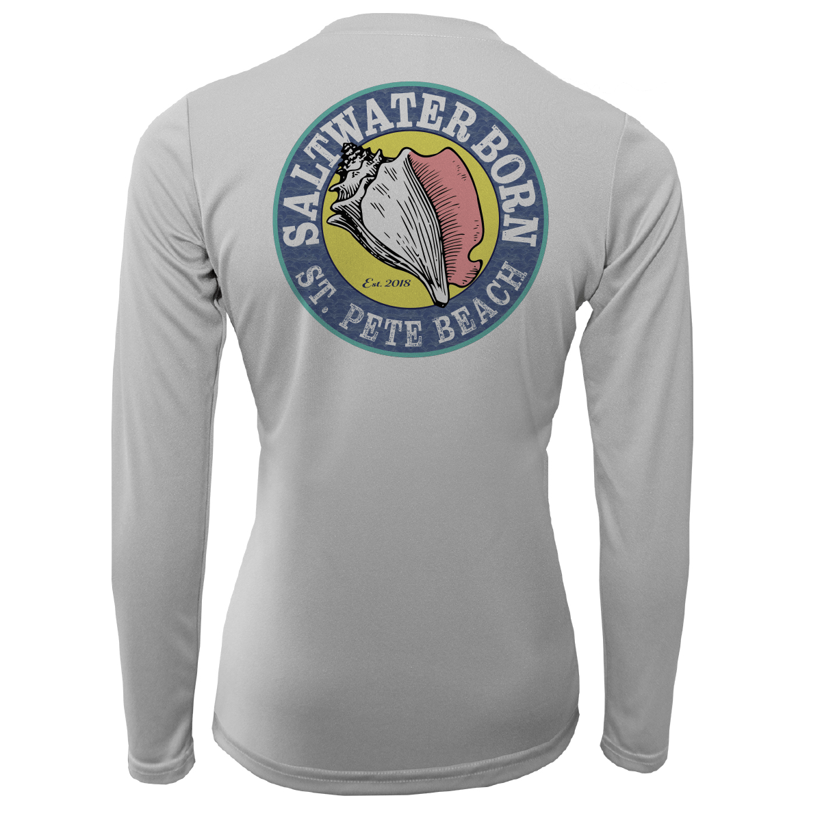 Saltwater Born St. Pete Beach, FL "Saltwater Hair Don't Care" Long Sleeve UPF 50+ Dry - Fit Shirt - Angler's Pro Tackle & Outdoors