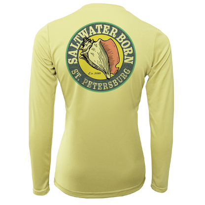 Saltwater Born St. Petersburg, Florida Girl Women's Long Sleeve UPF 50+ Dry - Fit Shirt - Angler's Pro Tackle & Outdoors