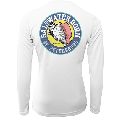 Saltwater Born St. Petersburg, Florida Girl Women's Long Sleeve UPF 50+ Dry - Fit Shirt - Angler's Pro Tackle & Outdoors