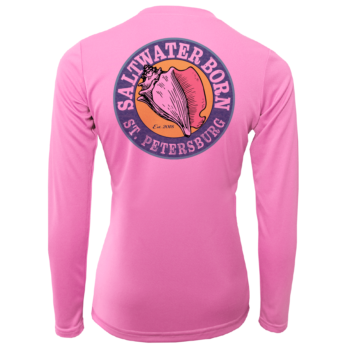 Saltwater Born St. Petersburg, Florida Girl Women's Long Sleeve UPF 50+ Dry - Fit Shirt - Angler's Pro Tackle & Outdoors