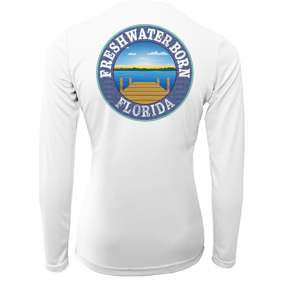 Saltwater Born State of Florida Freshwater Born Women's Long Sleeve UPF 50+ Dry - Fit Shirt - Angler's Pro Tackle & Outdoors