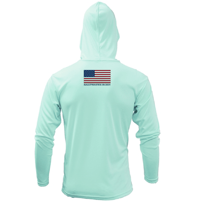 Saltwater Born State of Florida Long Sleeve UPF 50+ Dry - Fit Hoodie - Angler's Pro Tackle & Outdoors