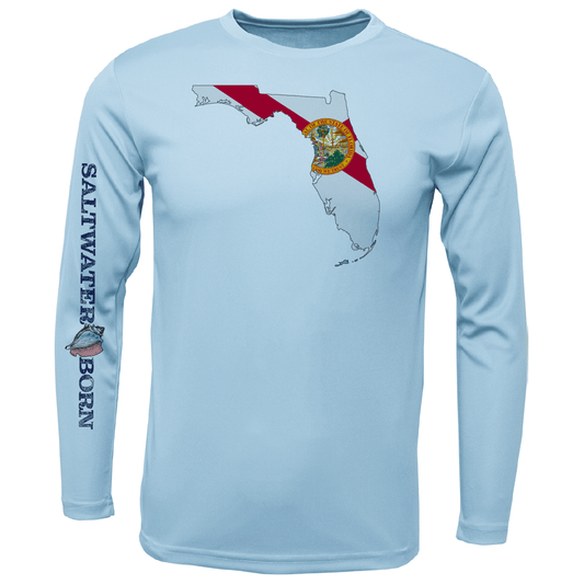 Saltwater Born State of Florida Long Sleeve UPF 50+ Dry - Fit Shirt - Angler's Pro Tackle & Outdoors