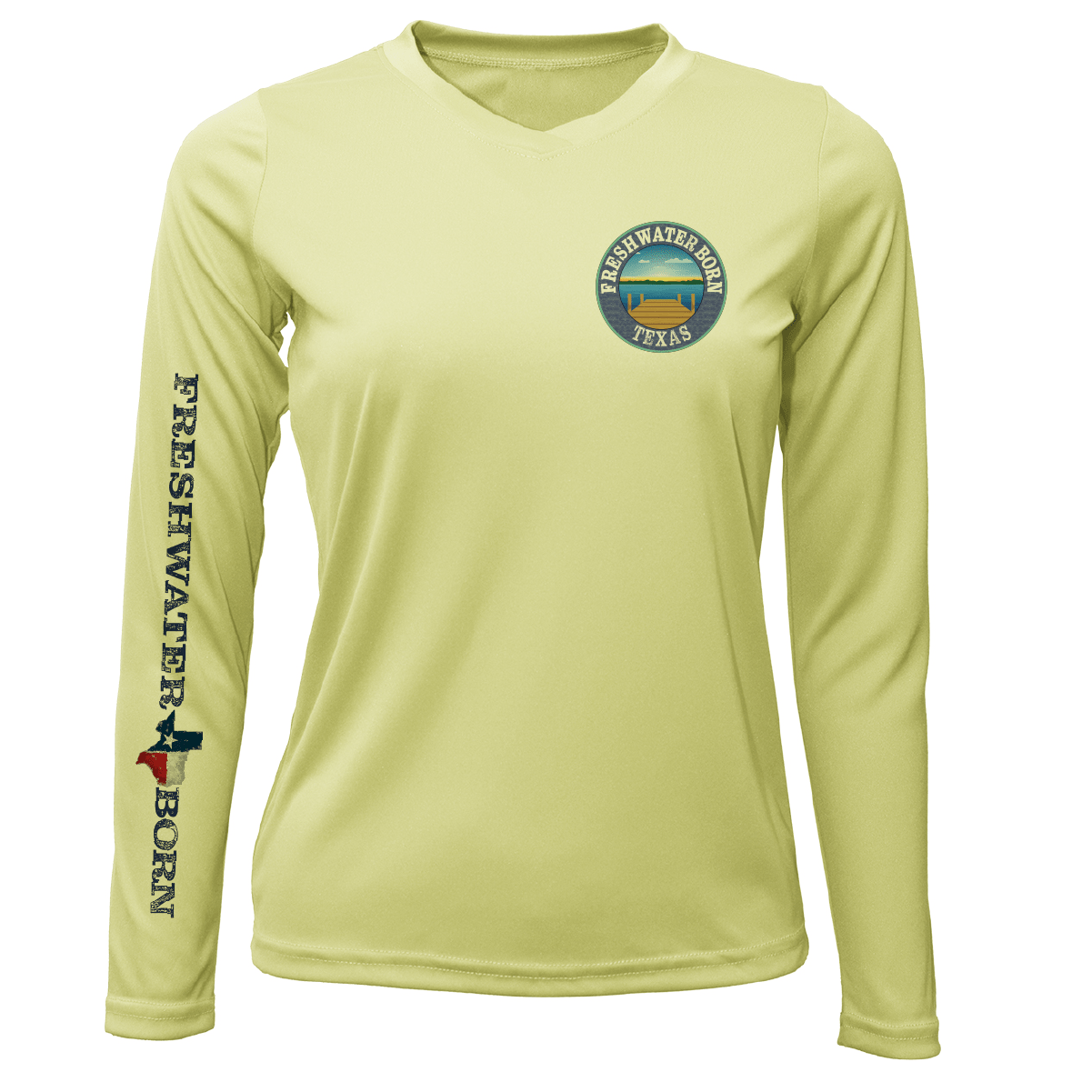 Saltwater Born State of Texas Freshwater Born Women's Long Sleeve UPF 50+ Dry - Fit Shirt - Angler's Pro Tackle & Outdoors