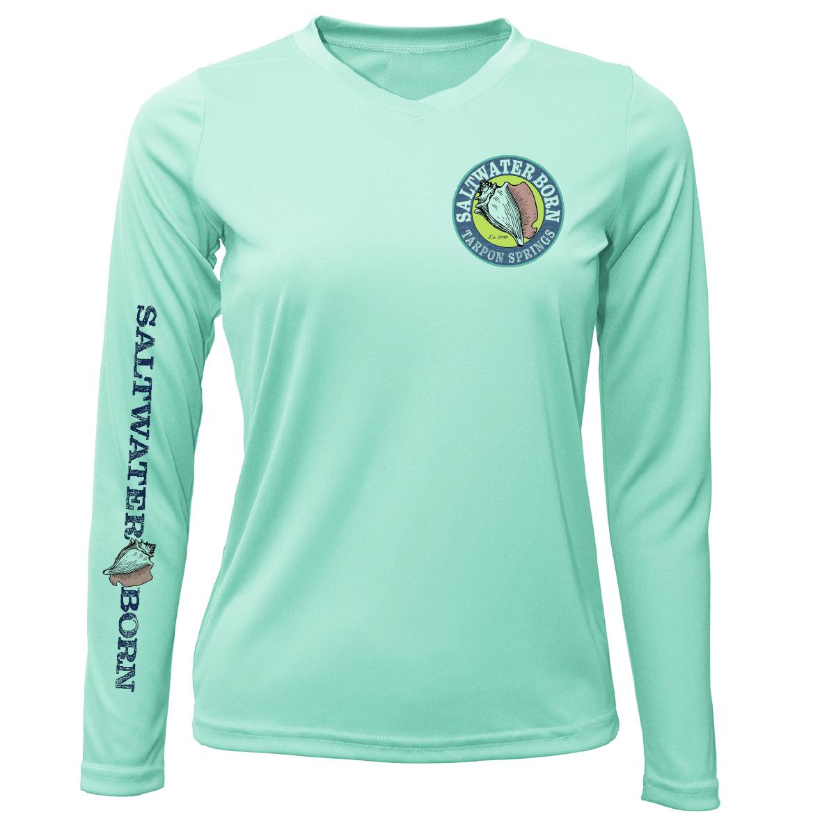 Saltwater Born Tarpon Springs, FL Kraken Women's Long Sleeve UPF 50+ Dry - Fit Shirt - Angler's Pro Tackle & Outdoors