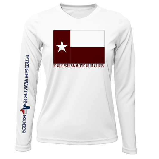 Saltwater Born Texas A&M Edition Freshwater Born Women's Long Sleeve UPF 50+ Dry - Fit Shirt - Angler's Pro Tackle & Outdoors