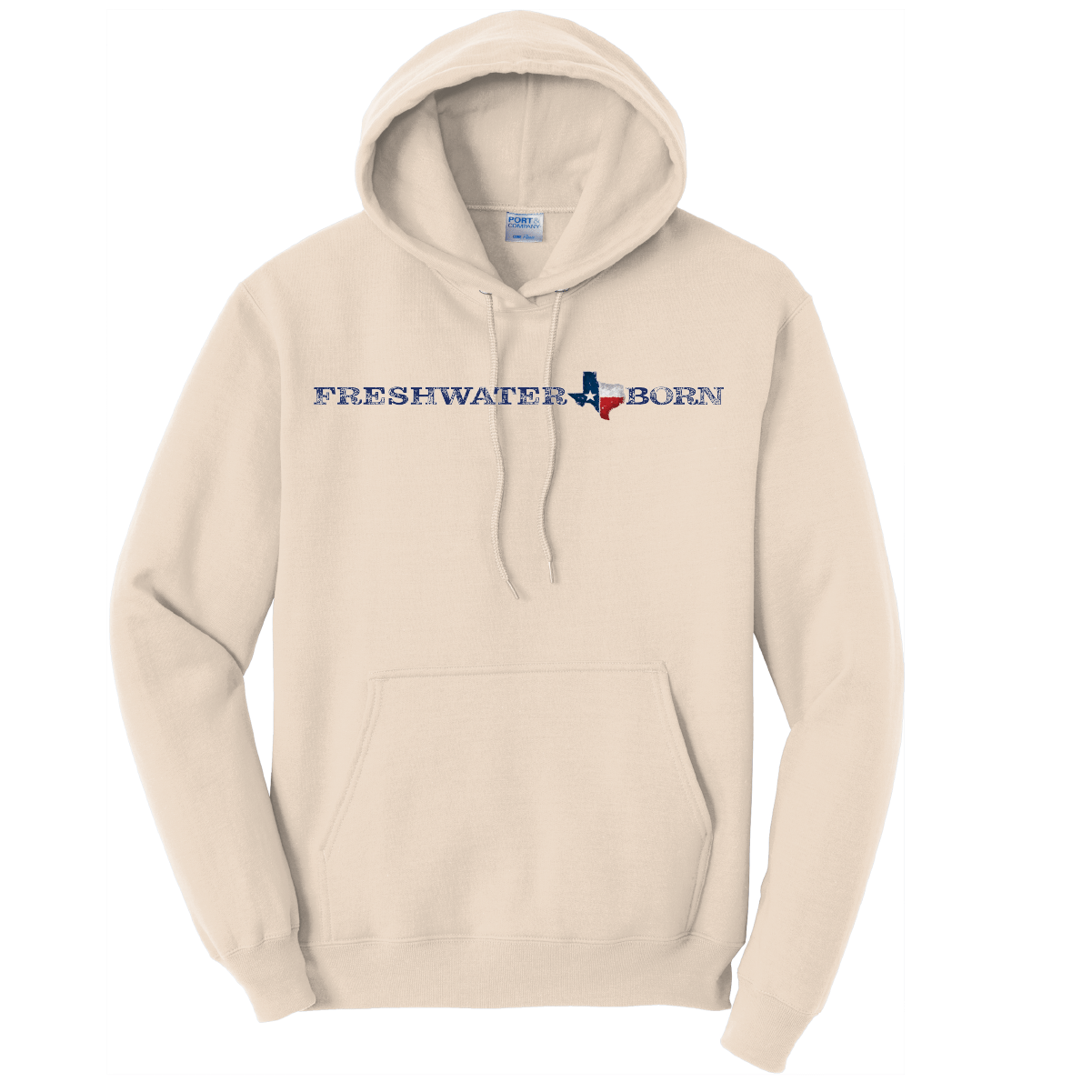 Saltwater Born Texas Freshwater Born Men's Largemouth Bass Cotton Hoodie - Angler's Pro Tackle & Outdoors