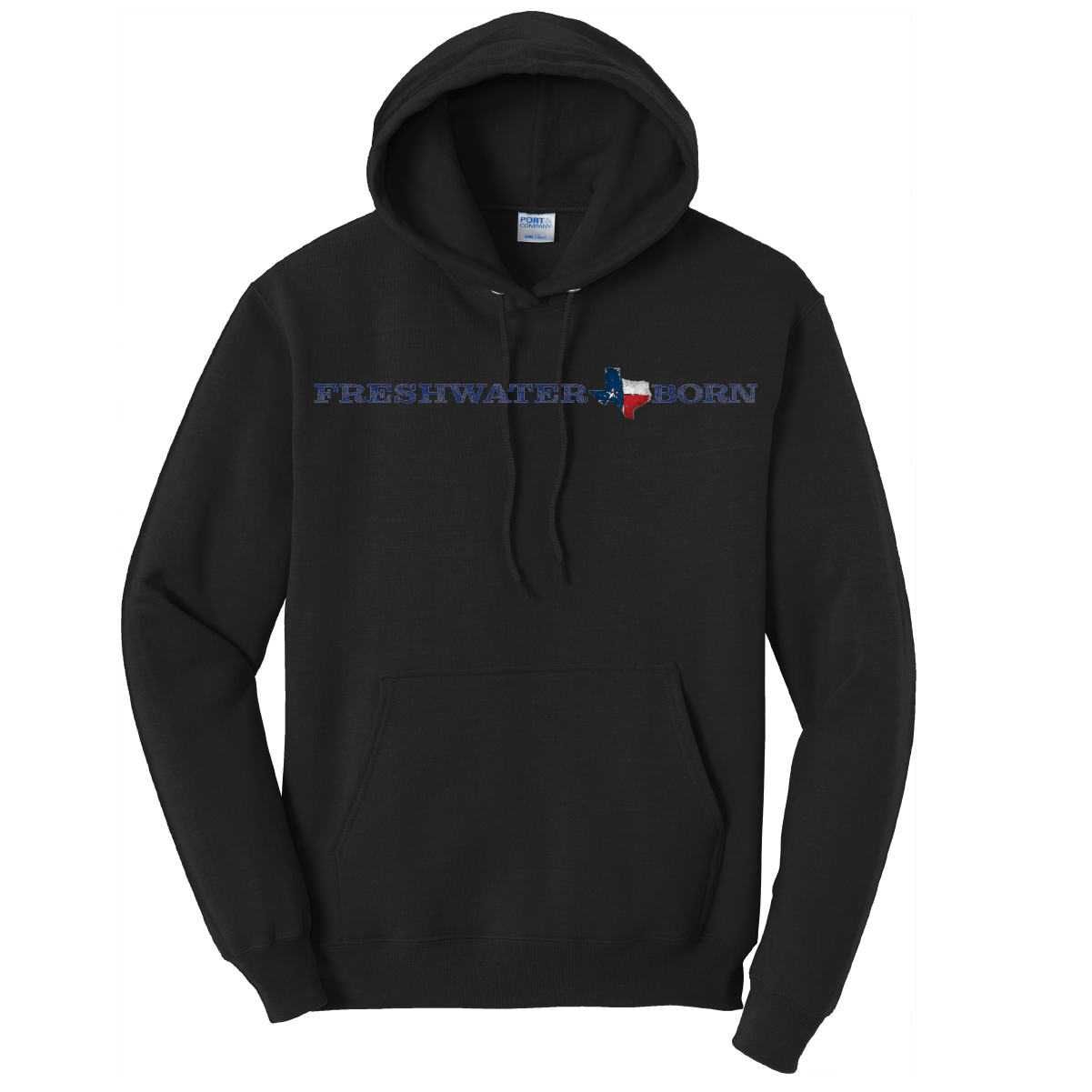 Saltwater Born Texas Freshwater Born Men's Largemouth Bass Cotton Hoodie - Angler's Pro Tackle & Outdoors