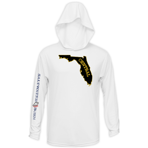 Saltwater Born UCF Black and Gold Long Sleeve UPF 50+ Dry - Fit Hoodie - Angler's Pro Tackle & Outdoors