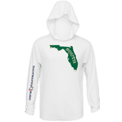 Saltwater Born USF Green and Gold Long Sleeve UPF 50+ Dry - Fit Hoodie - Angler's Pro Tackle & Outdoors