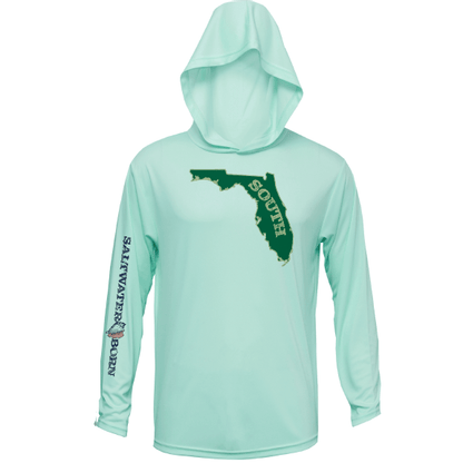 Saltwater Born USF Green and Gold Long Sleeve UPF 50+ Dry - Fit Hoodie - Angler's Pro Tackle & Outdoors