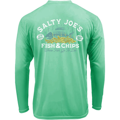 Salty Joe's Fish & Chips Long Sleeve Sun Shirt - Angler's Pro Tackle & Outdoors