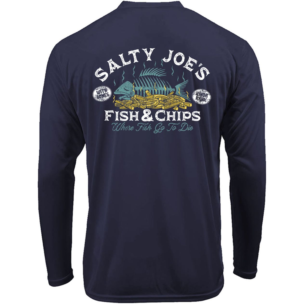 Salty Joe's Fish & Chips Long Sleeve Sun Shirt - Angler's Pro Tackle & Outdoors