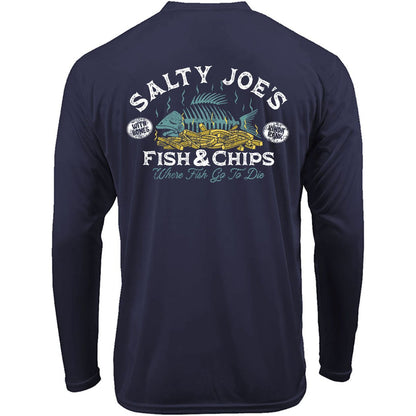 Salty Joe's Fish & Chips Long Sleeve Sun Shirt - Angler's Pro Tackle & Outdoors