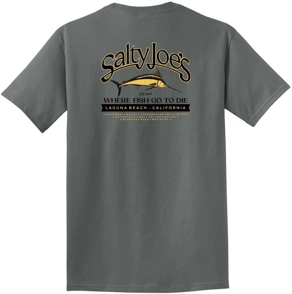 Salty Joe's Fish Count Logo Beach Wash® Garment Dyed Tee - Angler's Pro Tackle & Outdoors