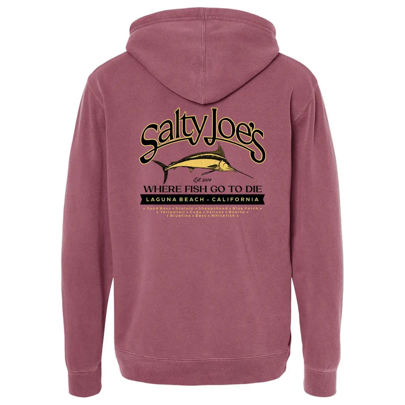 Salty Joe's Fish Count Pigment - Dyed Hoodie - Angler's Pro Tackle & Outdoors