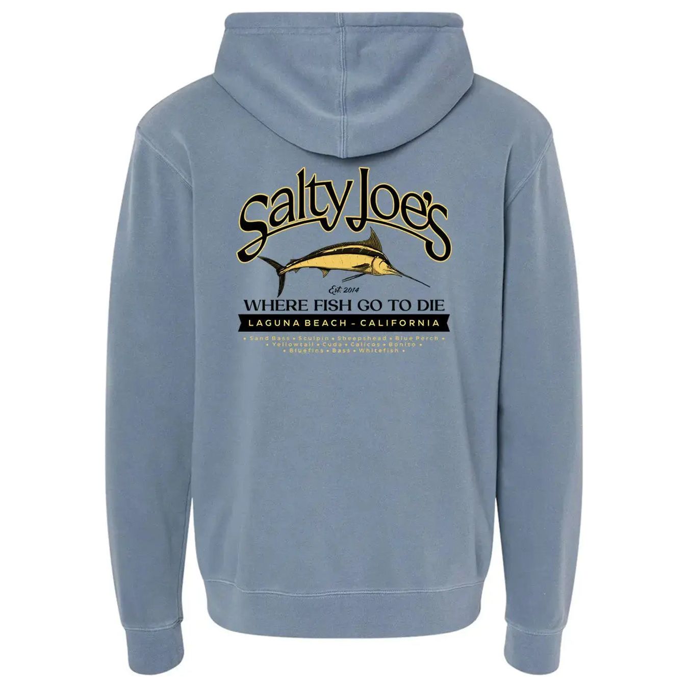 Salty Joe's Fish Count Pigment - Dyed Hoodie - Angler's Pro Tackle & Outdoors