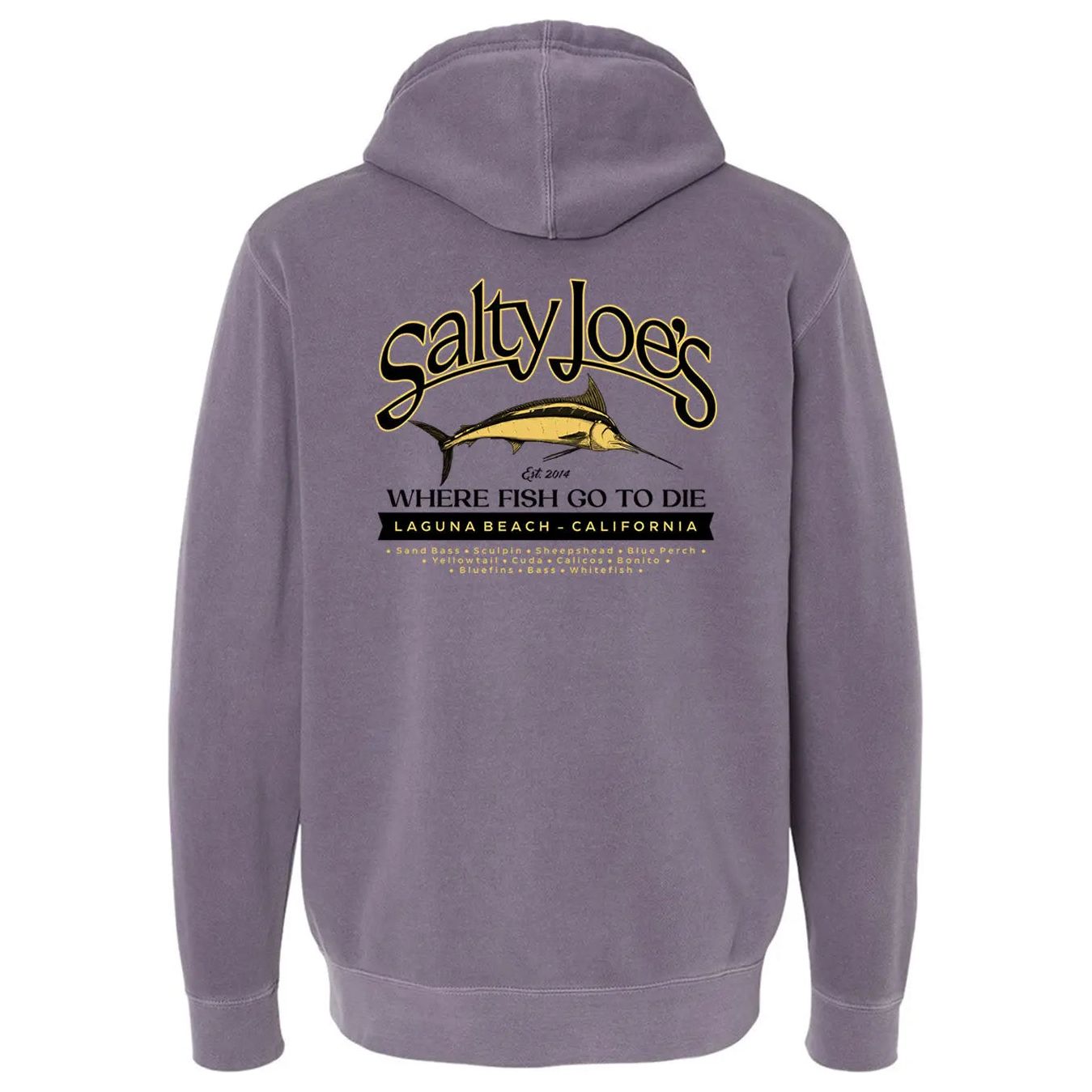 Salty Joe's Fish Count Pigment - Dyed Hoodie - Angler's Pro Tackle & Outdoors