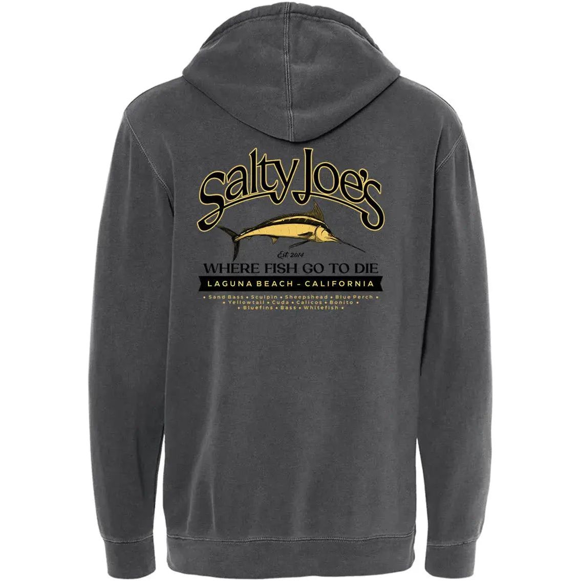 Salty Joe's Fish Count Pigment - Dyed Hoodie - Angler's Pro Tackle & Outdoors