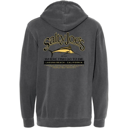 Salty Joe's Fish Count Pigment - Dyed Hoodie - Angler's Pro Tackle & Outdoors
