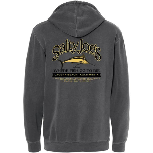 Salty Joe's Fish Count Pigment - Dyed Hoodie - Angler's Pro Tackle & Outdoors
