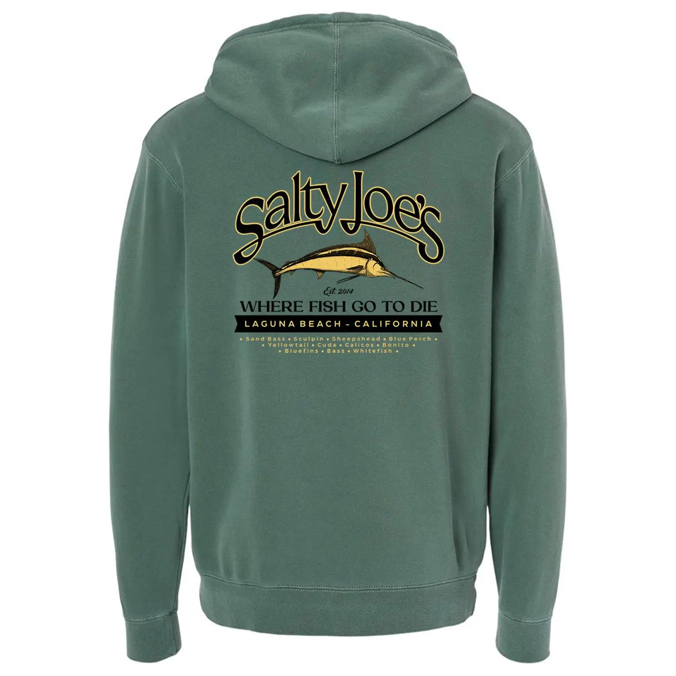 Salty Joe's Fish Count Pigment - Dyed Hoodie - Angler's Pro Tackle & Outdoors