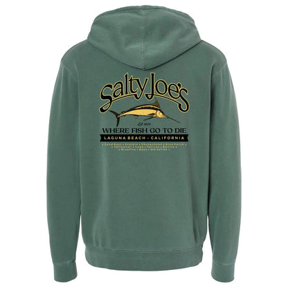 Salty Joe's Fish Count Pigment - Dyed Hoodie - Angler's Pro Tackle & Outdoors