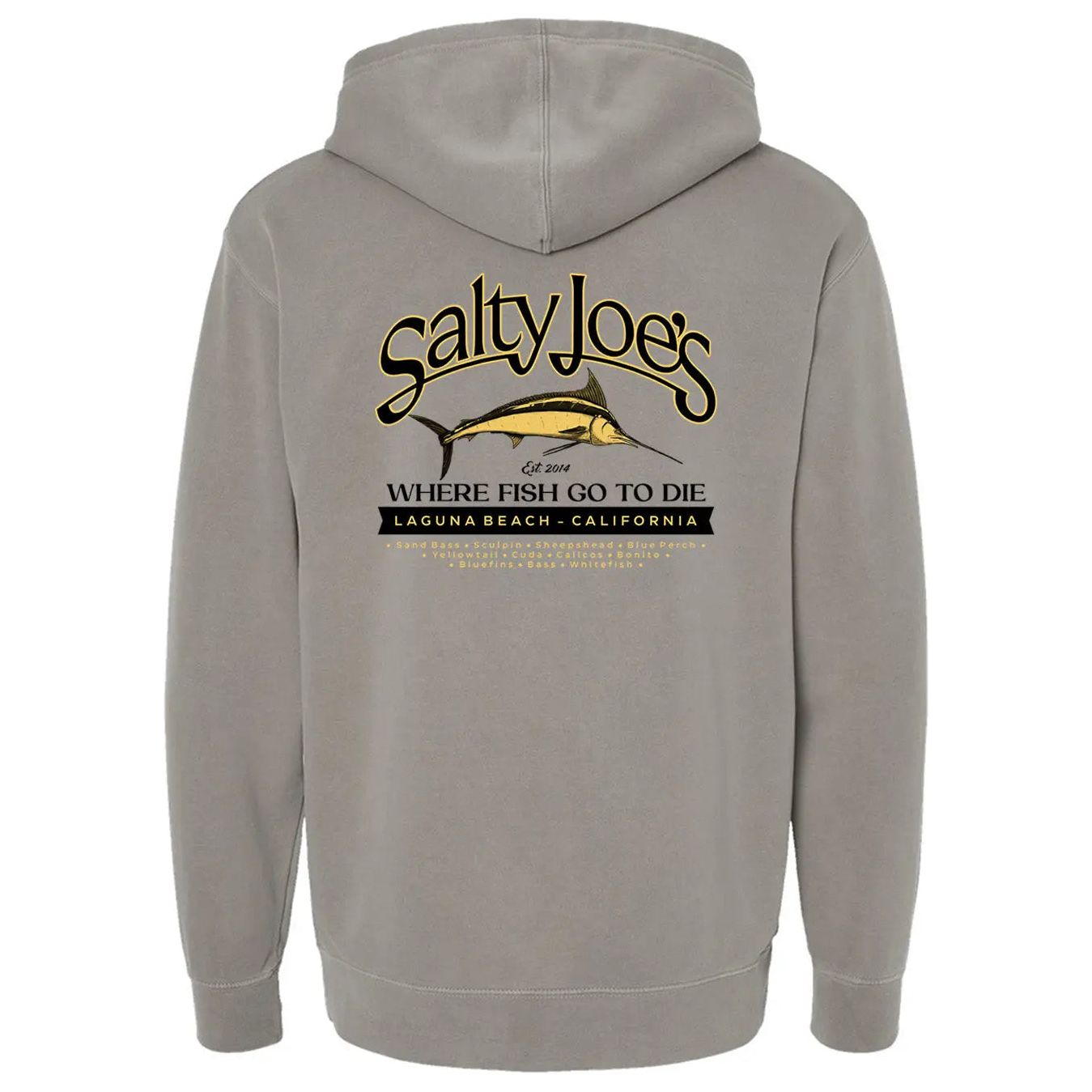 Salty Joe's Fish Count Pigment - Dyed Hoodie - Angler's Pro Tackle & Outdoors
