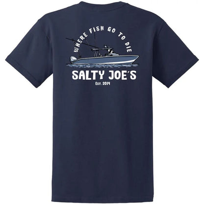 Salty Joe's Fishing Logo Heavyweight Cotton Tee - Angler's Pro Tackle & Outdoors