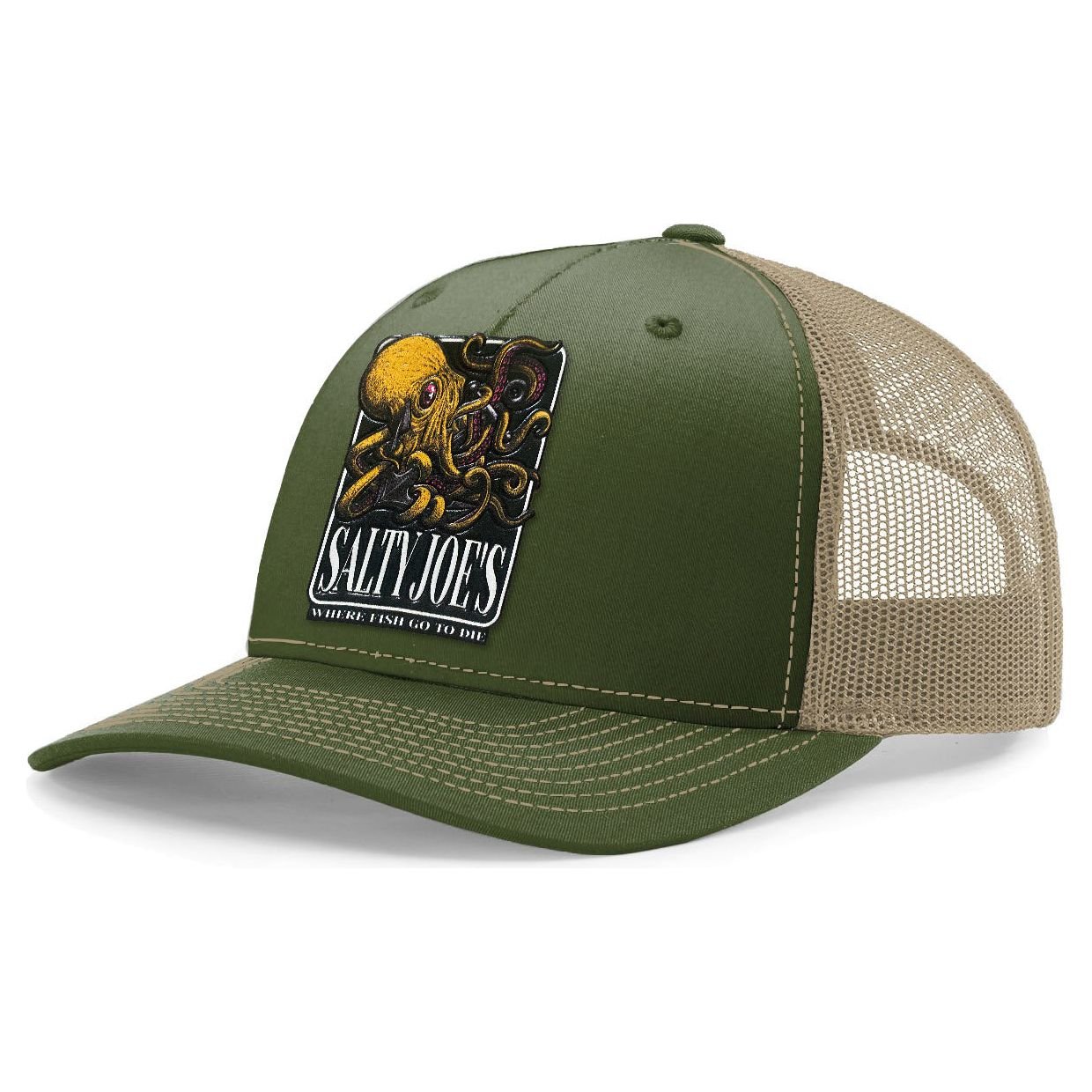 Salty Joe's Raging Octopus Mesh Back Trucker Hat - Angler's Pro Tackle & Outdoors