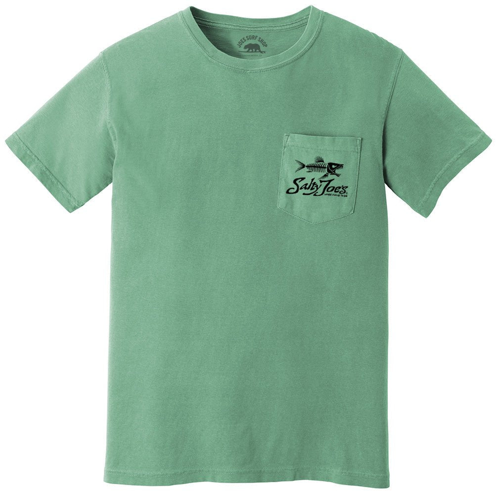 Salty Joe's Skeleton Fish Garment - Dyed Pocket Tee - Angler's Pro Tackle & Outdoors