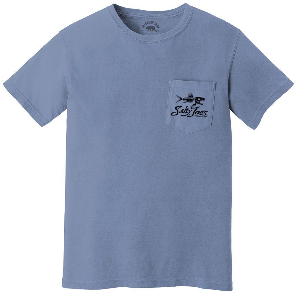 Salty Joe's Skeleton Fish Garment - Dyed Pocket Tee - Angler's Pro Tackle & Outdoors