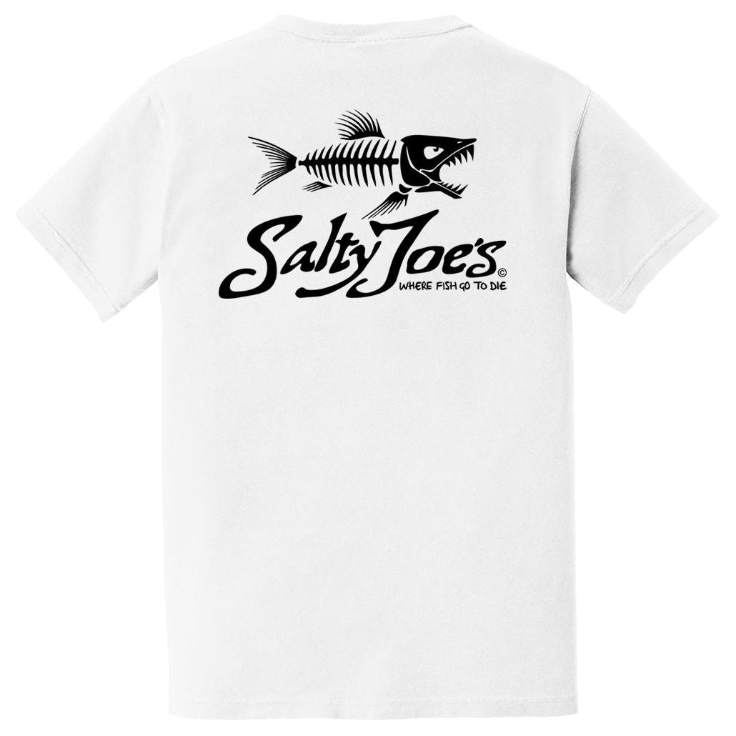 Salty Joe's Skeleton Fish Garment - Dyed Pocket Tee - Angler's Pro Tackle & Outdoors