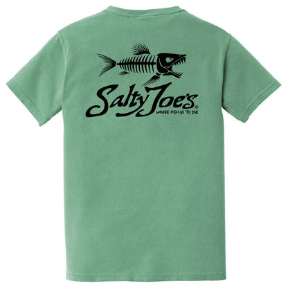 Salty Joe's Skeleton Fish Garment - Dyed Pocket Tee - Angler's Pro Tackle & Outdoors