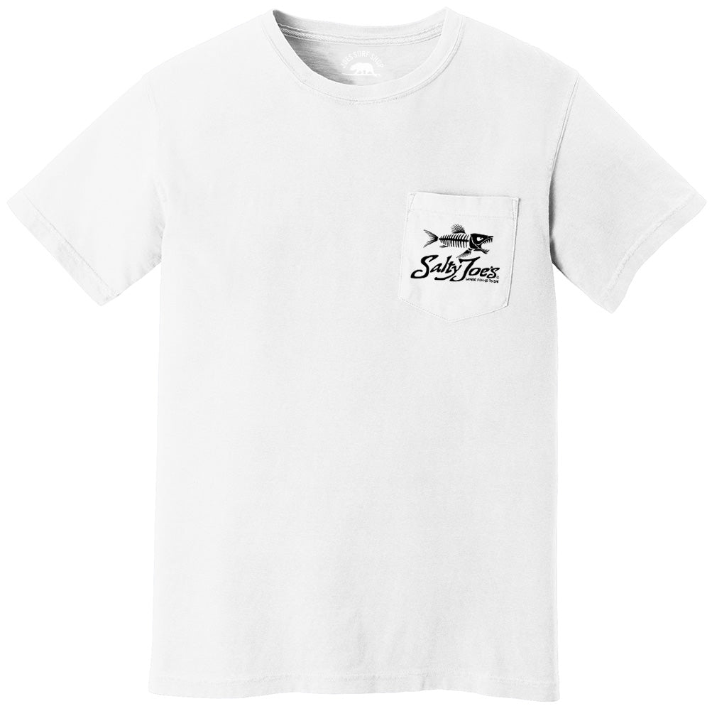 Salty Joe's Skeleton Fish Garment - Dyed Pocket Tee - Angler's Pro Tackle & Outdoors