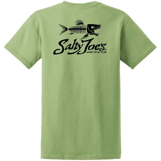 Salty Joe's Skeleton Fish Heavyweight Cotton Tee - Angler's Pro Tackle & Outdoors