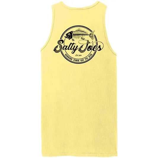 Salty Joe's Skeleton Hook Beach Wash® Garment - Dyed Tank Top - Angler's Pro Tackle & Outdoors