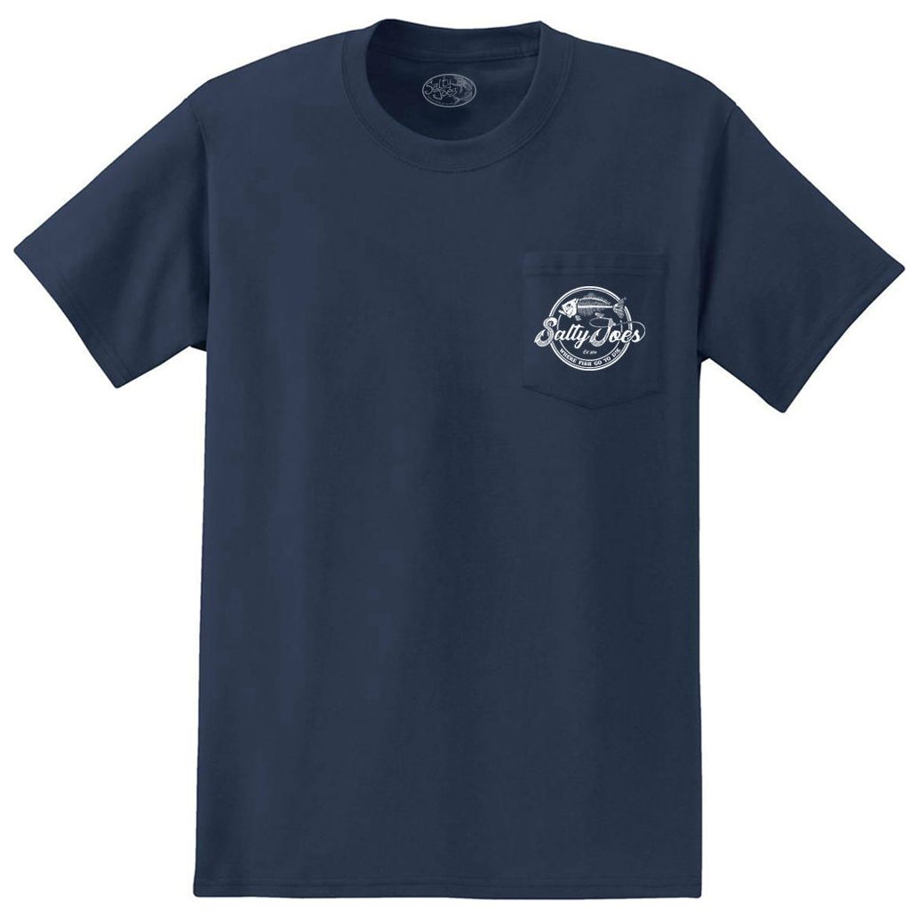 Salty Joe's Skeleton Hook Heavyweight Pocket Tee - Angler's Pro Tackle & Outdoors