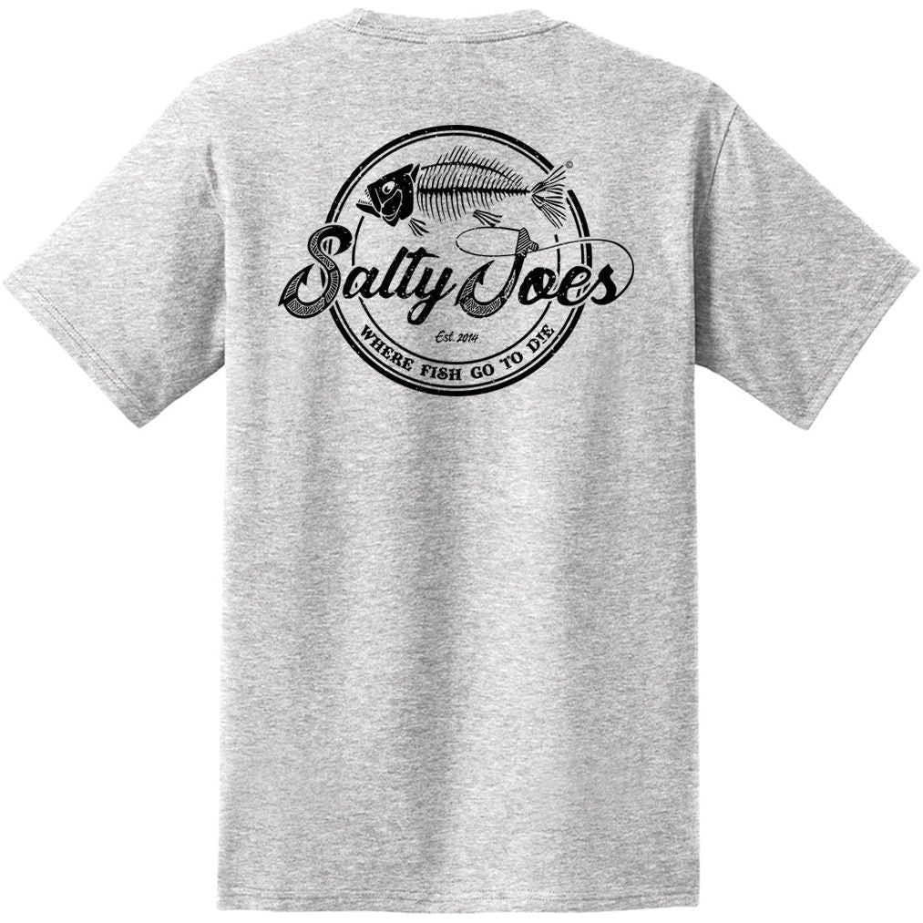 Salty Joe's Skeleton Hook Heavyweight Pocket Tee - Angler's Pro Tackle & Outdoors