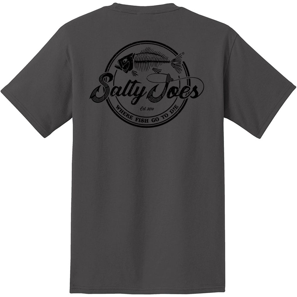 Salty Joe's Skeleton Hook Heavyweight Pocket Tee - Angler's Pro Tackle & Outdoors