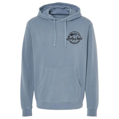 Salty Joe's Skeleton Hook Pigment - Dyed Fishing Hoodie - Angler's Pro Tackle & Outdoors
