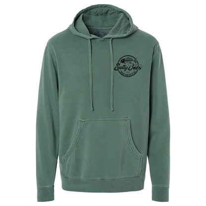 Salty Joe's Skeleton Hook Pigment - Dyed Fishing Hoodie - Angler's Pro Tackle & Outdoors