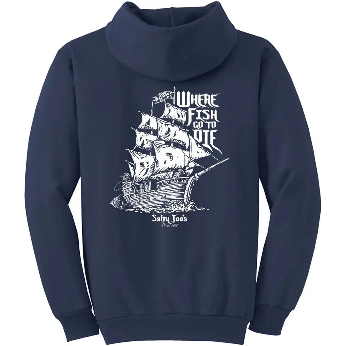 Salty Joe's Skeleton Ship Fishing Hoodie - Angler's Pro Tackle & Outdoors