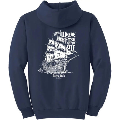 Salty Joe's Skeleton Ship Fishing Hoodie - Angler's Pro Tackle & Outdoors