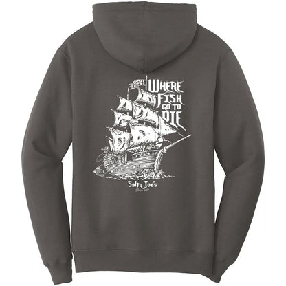 Salty Joe's Skeleton Ship Fishing Hoodie - Angler's Pro Tackle & Outdoors