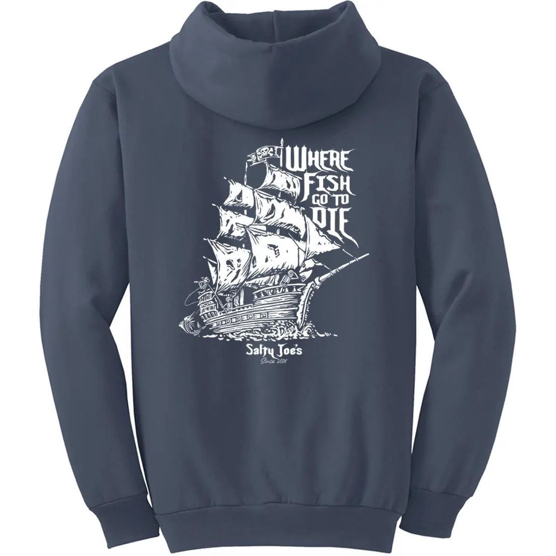 Salty Joe's Skeleton Ship Fishing Hoodie - Angler's Pro Tackle & Outdoors