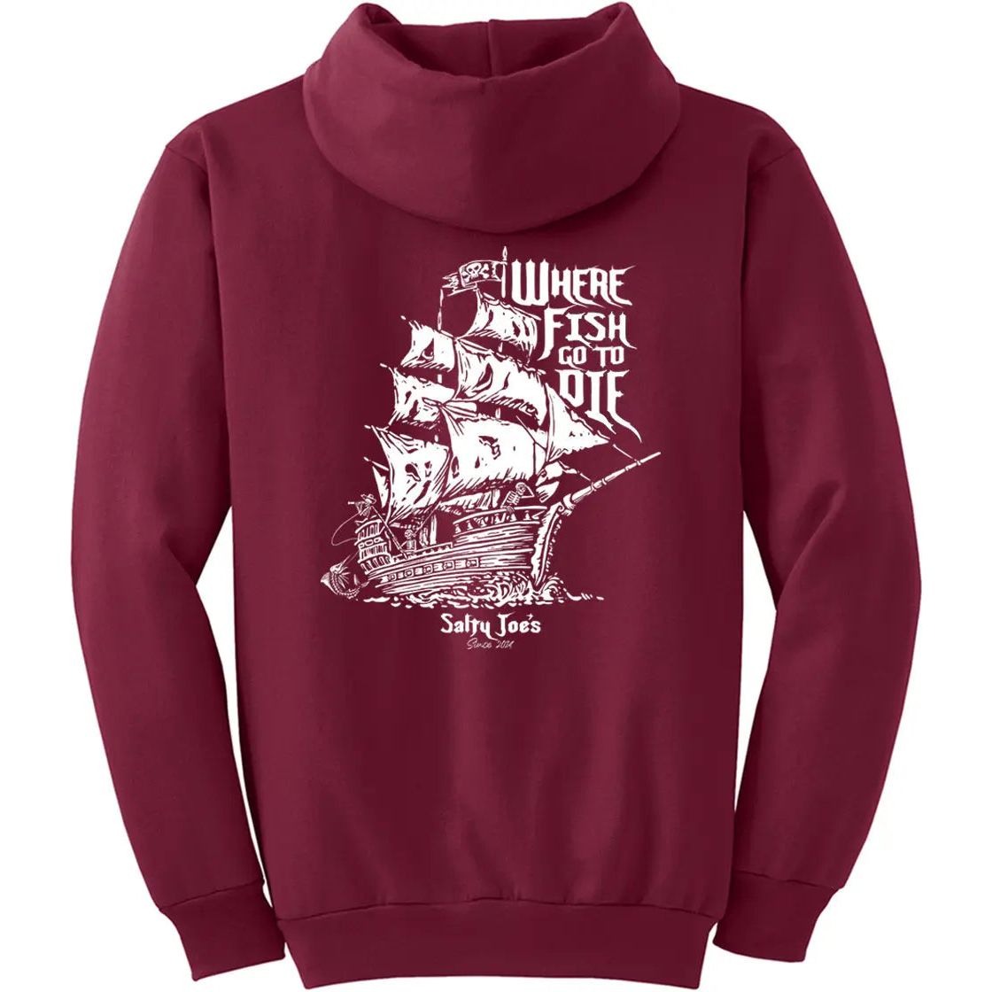 Salty Joe's Skeleton Ship Fishing Hoodie - Angler's Pro Tackle & Outdoors