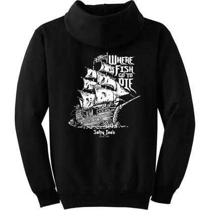 Salty Joe's Skeleton Ship Fishing Hoodie - Angler's Pro Tackle & Outdoors