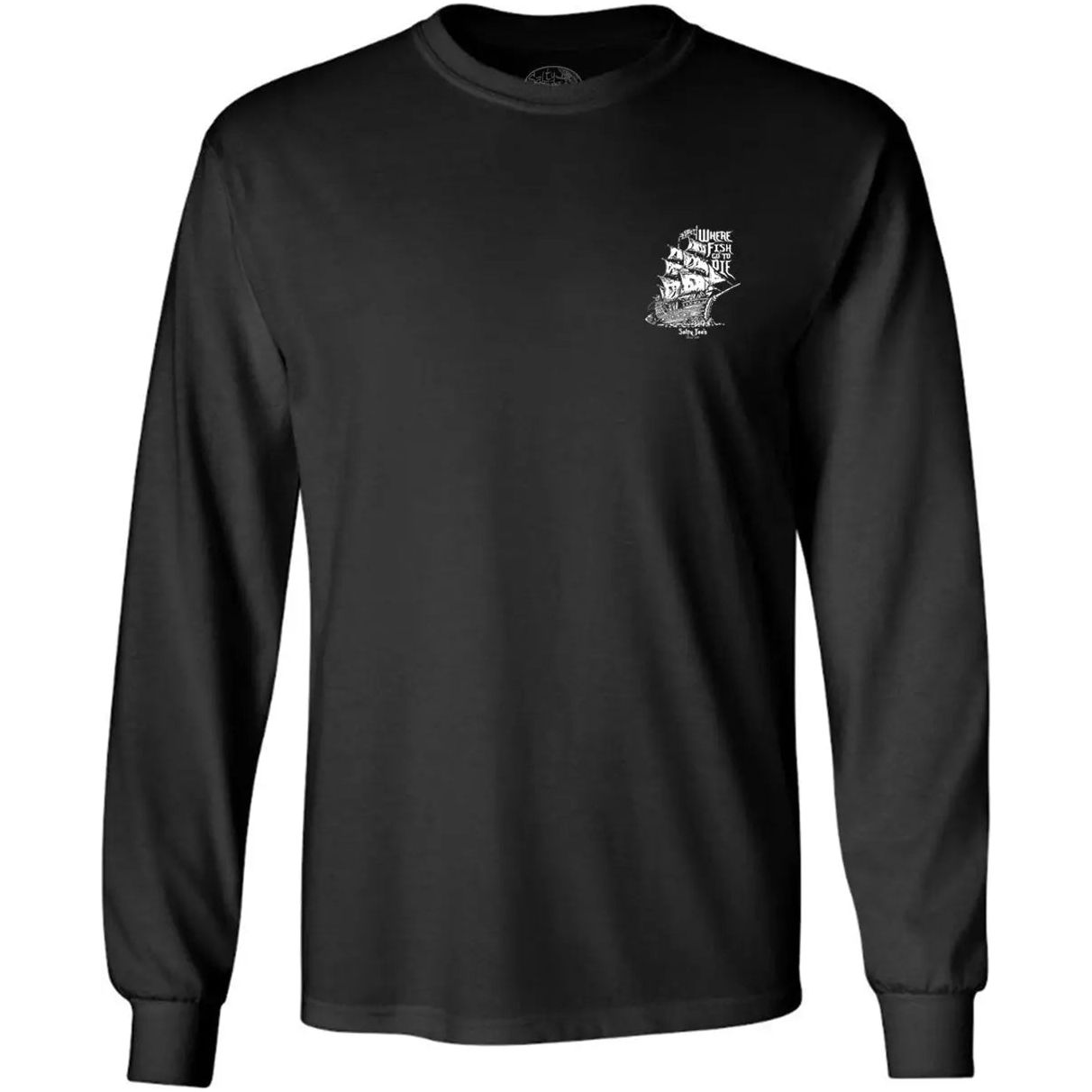Salty Joe's Skeleton Ship Long Sleeve Fishing T Shirt - Angler's Pro Tackle & Outdoors