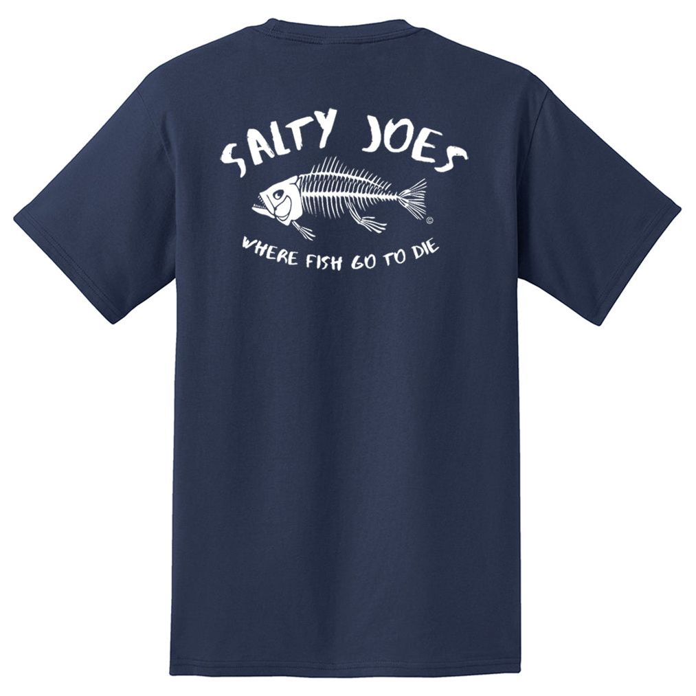 Salty Joe's "Where Fish Go To Die" Heavyweight Pocket Tee - Angler's Pro Tackle & Outdoors